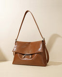 Black Leather Extra Large Soft Tote Shoulder Bag