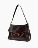 Black Leather Extra Large Soft Tote Shoulder Bag