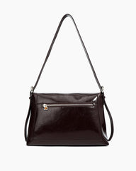 Black Leather Extra Large Soft Tote Shoulder Bag