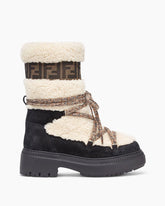 Women's Suede Shearling Ski Boots