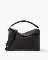 Large Form-Panel Leather Handbag