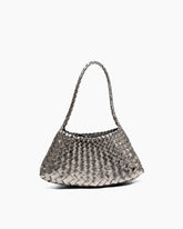Silver Handwoven Metallic Shoulder Bag