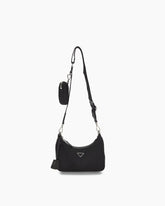 Re-edition 2005 Tessuto Hobo Bag in Black