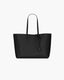 Large Leather Shopping Bag with Structured Design