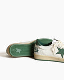 White Nappa Leather Sneakers with Star and Heel Tab
