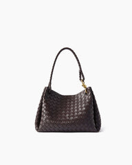 Woven Gold Knot Leather Tote Shoulder Bag