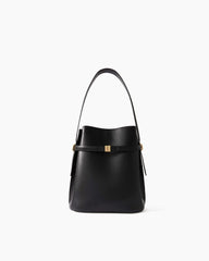 Black Leather Tote Structured Leather Shoulder Bag