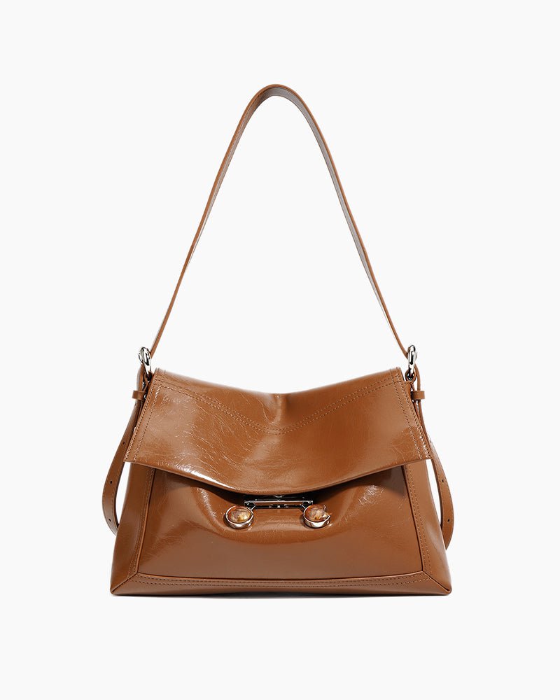 Black Leather Extra Large Soft Tote Shoulder Bag