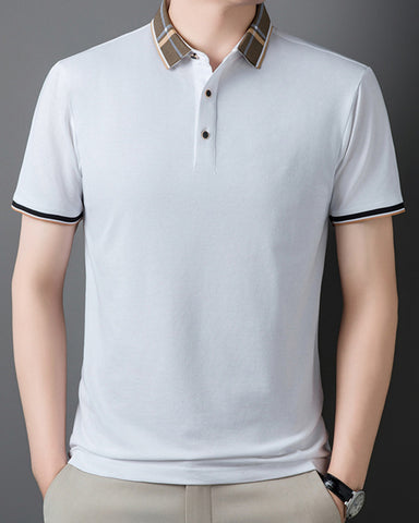 Mulberry Silk Straight Business Polo