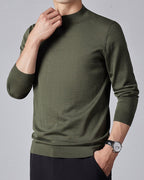Men's Ultra Fine Merino Wool Mock Turtle Neck Jumper