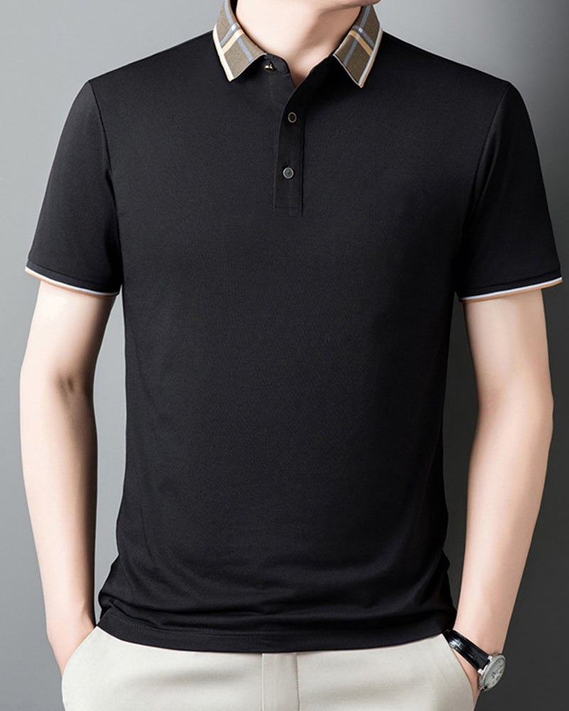 Mulberry Silk Straight Business Polo