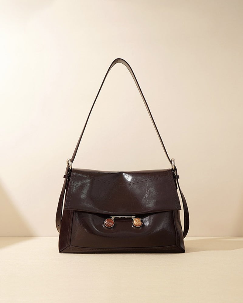 Black Leather Extra Large Soft Tote Shoulder Bag