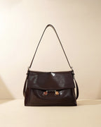 Black Leather Extra Large Soft Tote Shoulder Bag