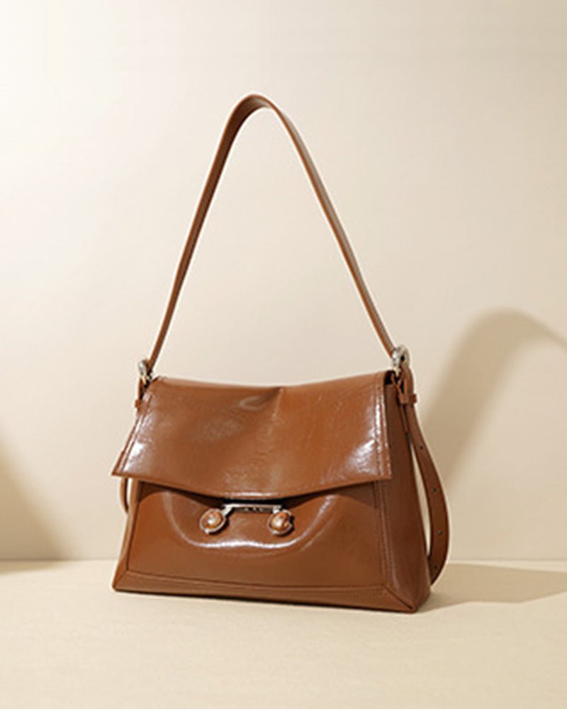 Black Leather Extra Large Soft Tote Shoulder Bag