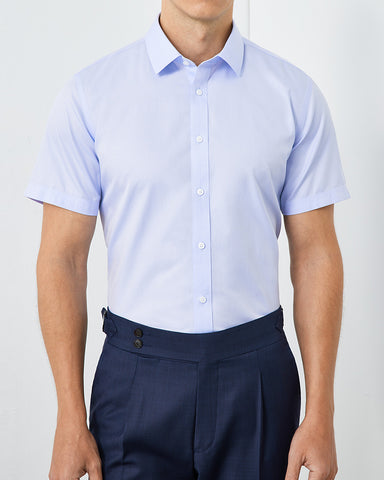 Business Formal Short-sleeved Shirt In 200s Cotton