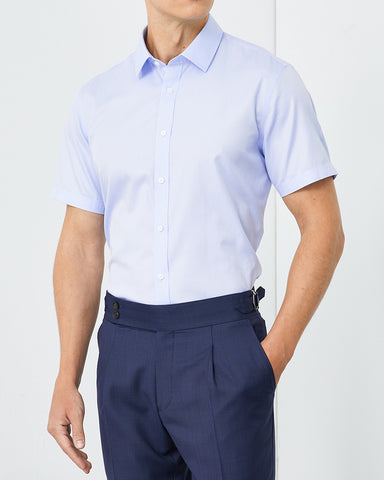 Business Formal Short-sleeved Shirt In 200s Cotton