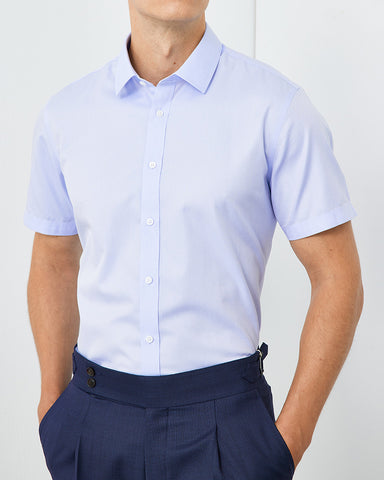 Business Formal Short-sleeved Shirt In 200s Cotton