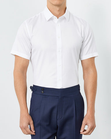 Business Formal Short-sleeved Shirt In 200s Cotton