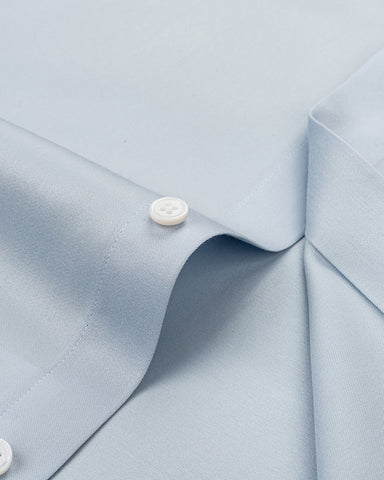 Satin Plain Business Long Sleeve Shirt In 200s Cotton