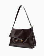 Black Leather Extra Large Soft Tote Shoulder Bag