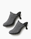 Women’s Grey Sport Chic Mesh High-Heel Sneaker Sandals