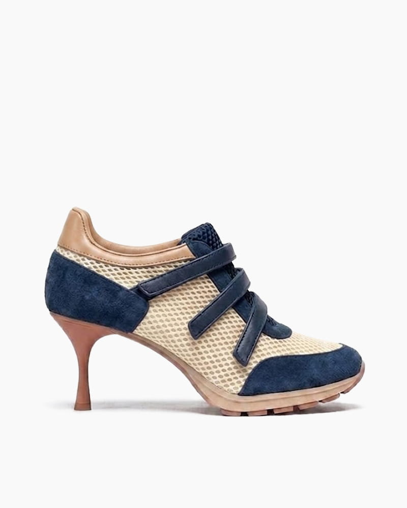 (Pre-sale) Triple-Strap Breathable Mesh High Heel Sneakers