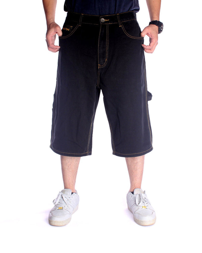 Oversized Multiple Pockets Loose Denim Pants