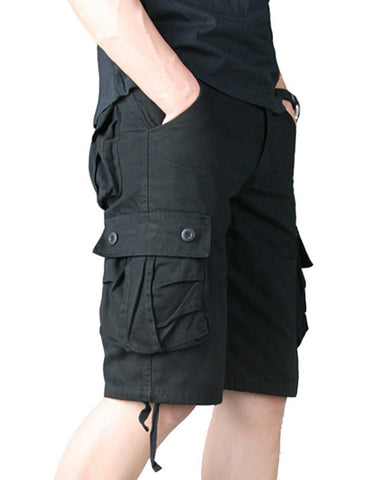 Large Size Multi-pocket Cotton Loose Sports Shorts