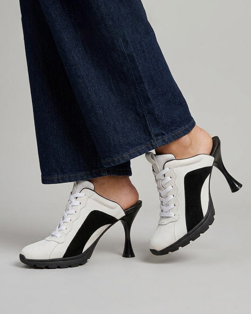 Women’s Sport-Chic Elevate High-Heel Sneaker Sandals-White
