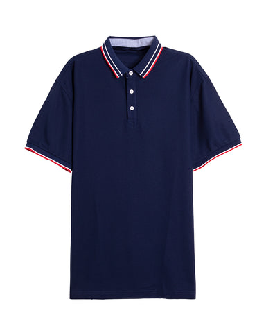 Classic Colorblock Lapel Polo Shirt