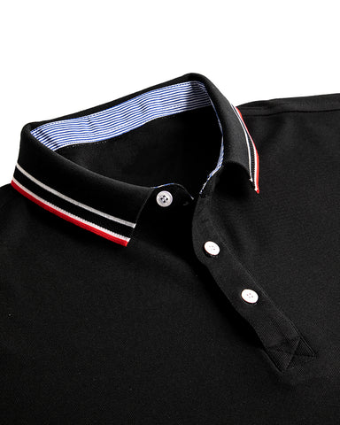 Classic Colorblock Lapel Polo Shirt