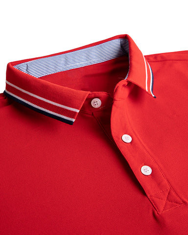 Classic Colorblock Lapel Polo Shirt