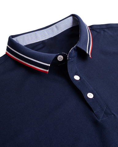 Classic Colorblock Lapel Polo Shirt