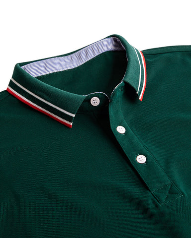 Classic Colorblock Lapel Polo Shirt