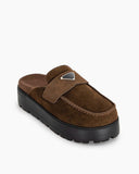 Women's Suede flatform mules