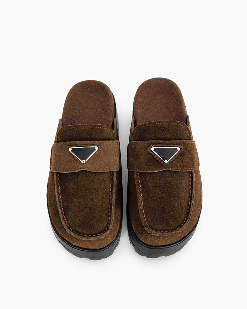 Women's Suede flatform mules