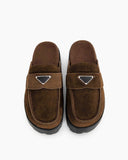 Women's Suede flatform mules