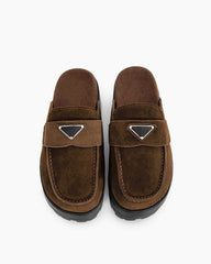 Women's Suede flatform mules