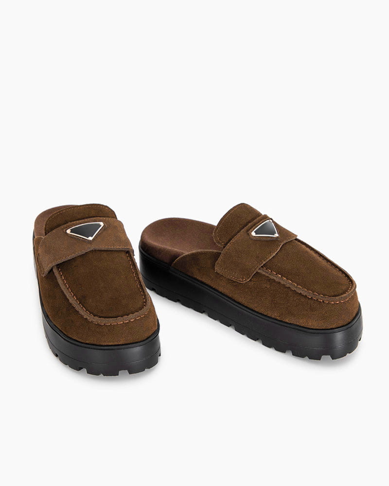 Women's Suede flatform mules