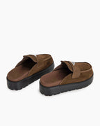 Women's Suede flatform mules