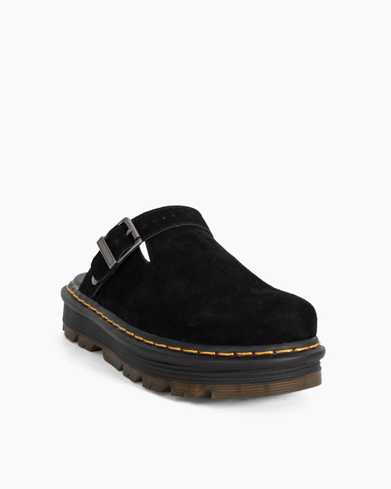 Women's Suede Casual Slingback Platform Clogs Mules