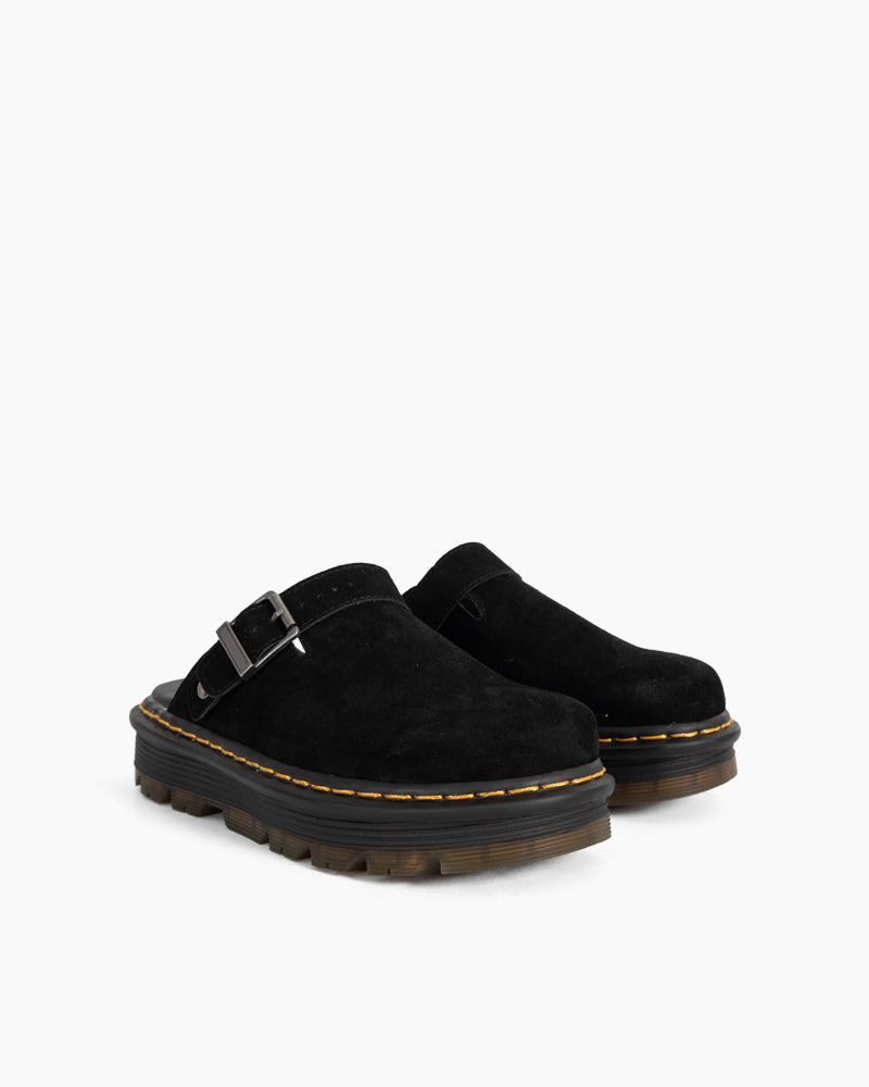 Suede Casual Slingback Platform Clogs – Stylish Comfort