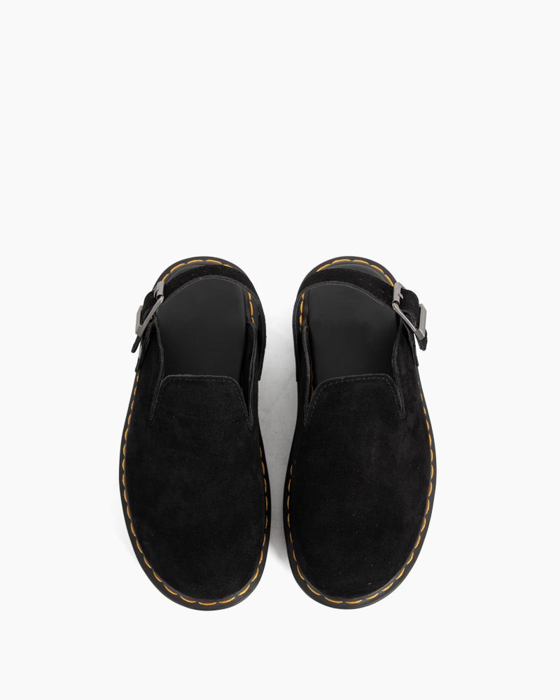 Suede Casual Slingback Platform Clogs – Stylish Comfort