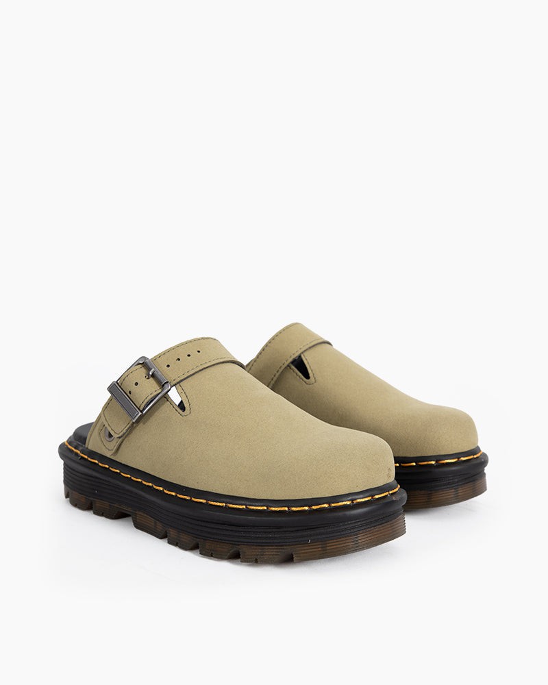 Women's Suede Casual Slingback Platform Clogs Mules