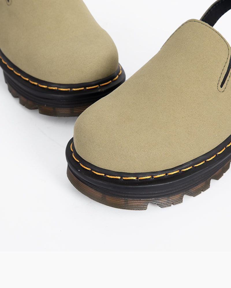 Suede Casual Slingback Platform Clogs – Stylish Comfort