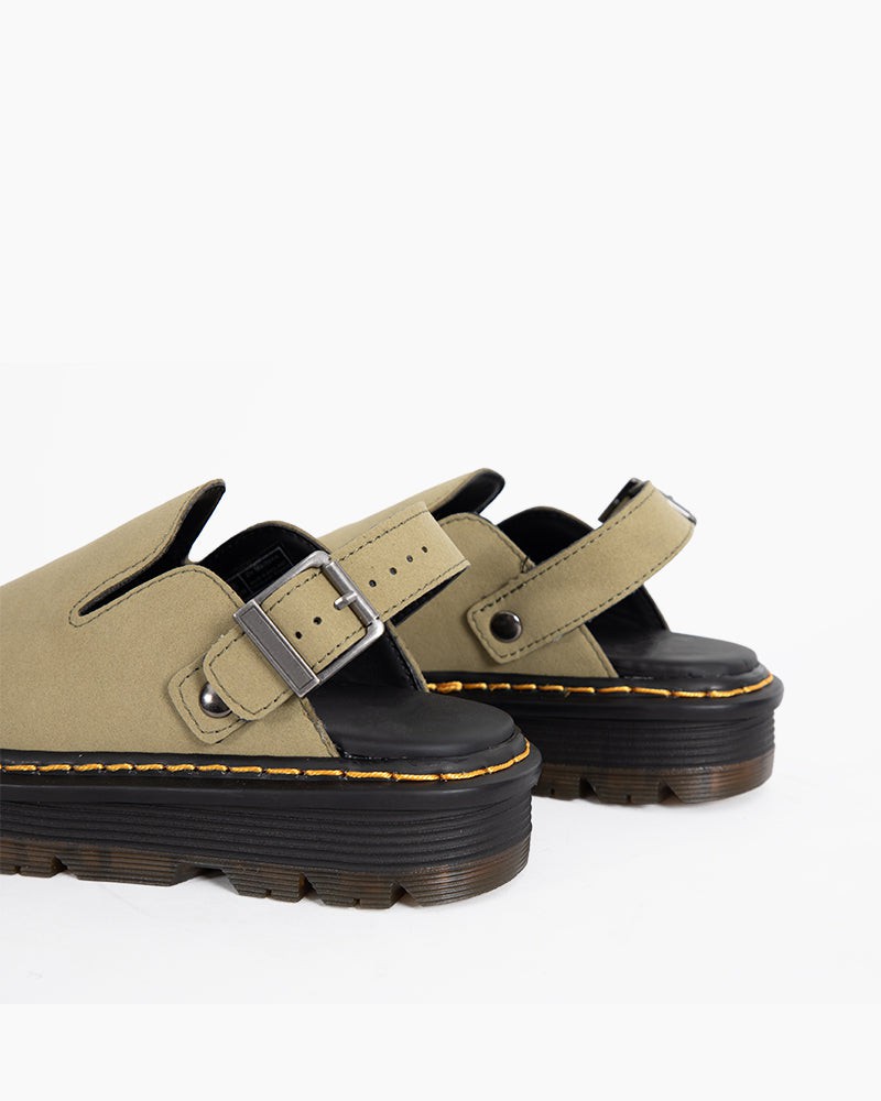 Women's Suede Casual Slingback Platform Clogs Mules