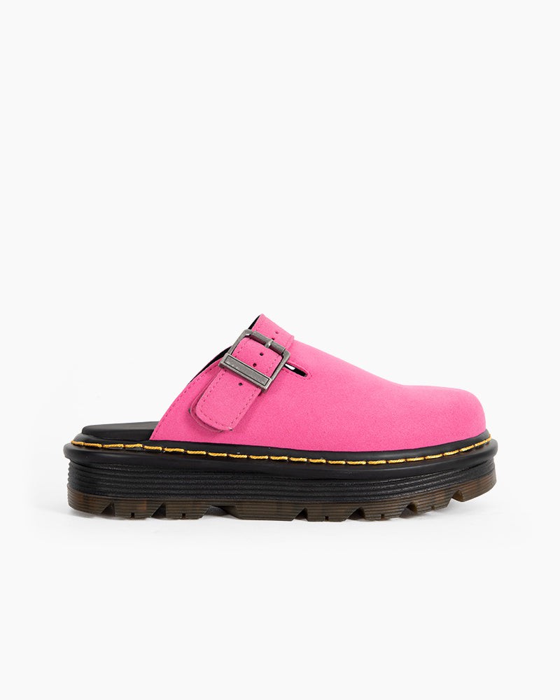 Women's Suede Casual Slingback Platform Clogs Mules