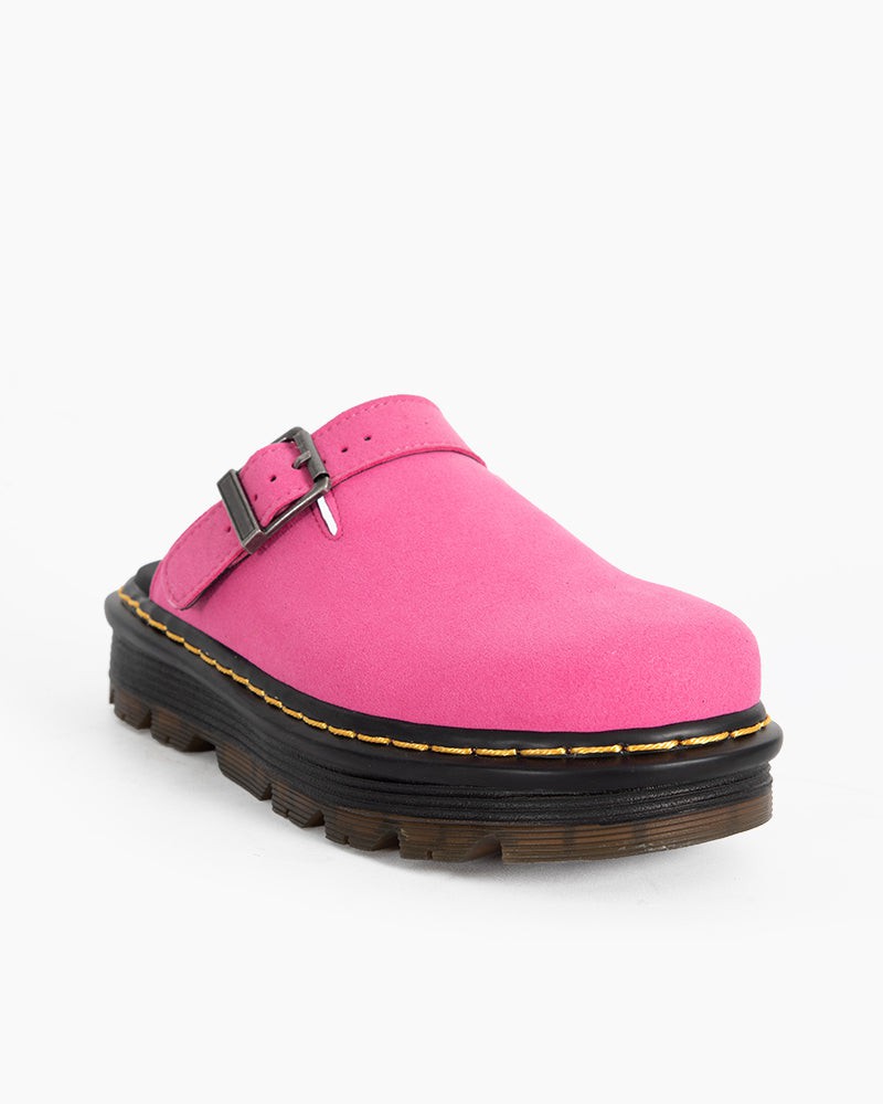 Suede Casual Slingback Platform Clogs – Stylish Comfort