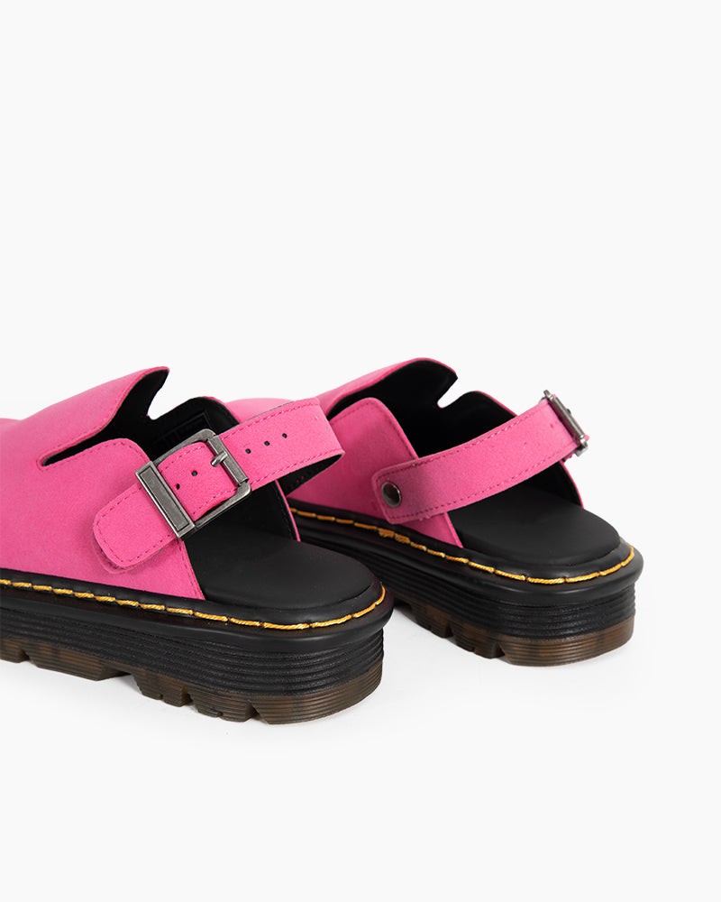 Suede Casual Slingback Platform Clogs – Stylish Comfort