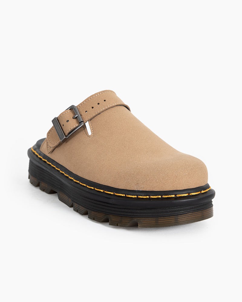Suede Casual Slingback Platform Clogs – Stylish Comfort